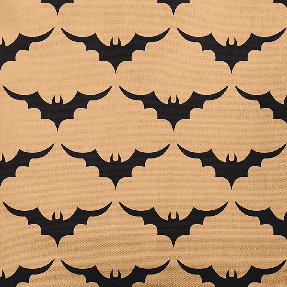 18" x 18" Bat Colony Decorative Throw Pillow, Pale Gold