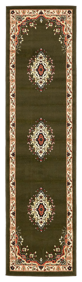 Unique Loom Green Washington Reza 2' 2 x 8' 2 Runner Rug