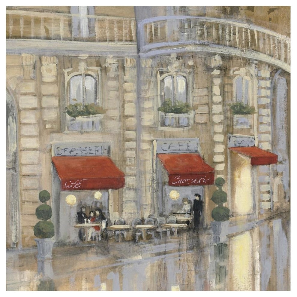 "Touring Paris Couple II" Digital Paper Print by Julia Purinton, 32"x32"