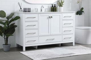 Isabel 54" SIngle Bathroom Vanity, White