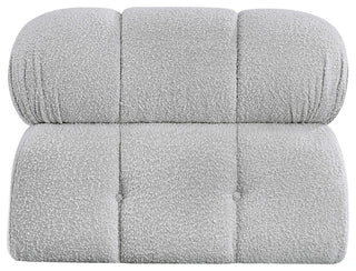 Ames Boucle Fabric Modular Chair, Grey, Armless Chair