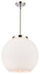 Athens Pendant, Polished Nickel, Matte White, Matte White