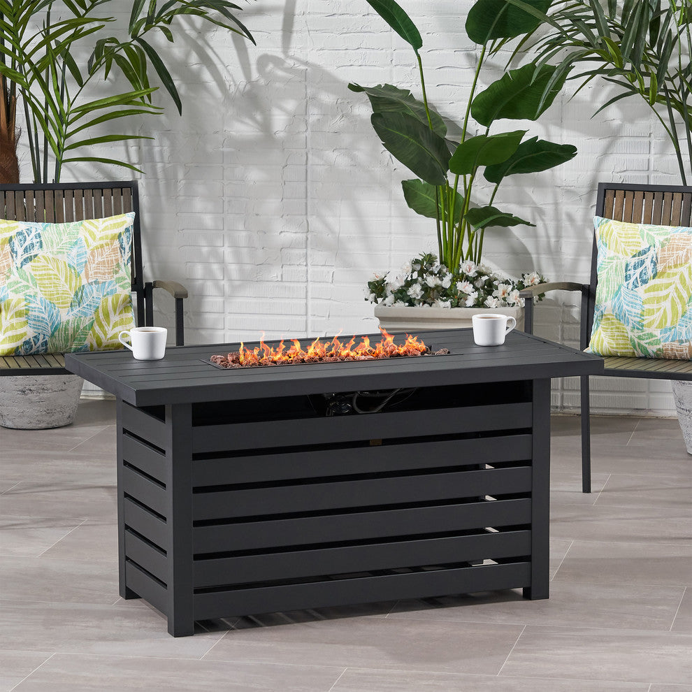 Muriel Rectangular Iron Fire Pit