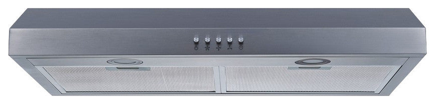 Winflo Under-Cabinet Range Hood, 330 CFM, Stainless Steel, 30"