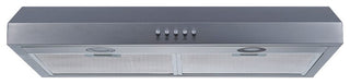 Winflo Under-Cabinet Range Hood, 330 CFM, Stainless Steel, 30"