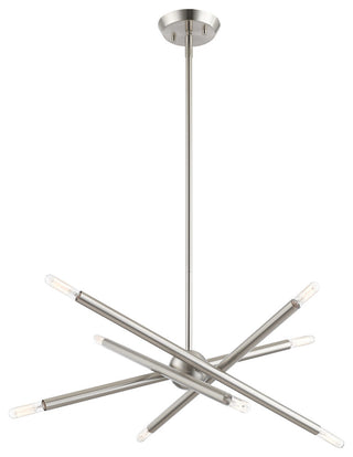 Livex Lighting Soho 8 Light Brushed Nickel Chandelier