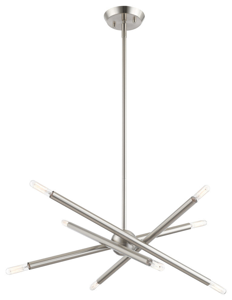Livex Lighting Soho 8 Light Brushed Nickel Chandelier