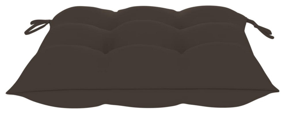 Vidaxl Garden Chairs With Taupe Cushions 4-Piece Set Solid Teak Wood