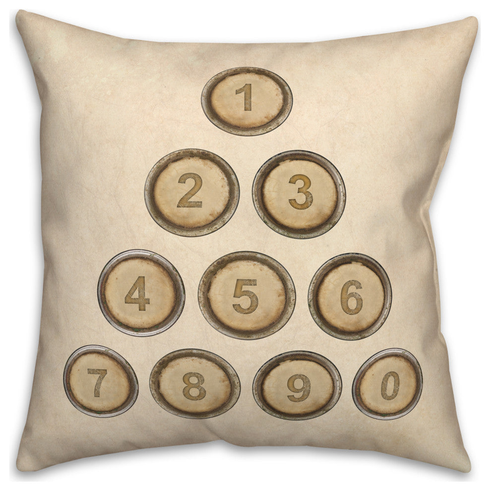 Vintage Typewriter 18x18 Spun Poly Pillow