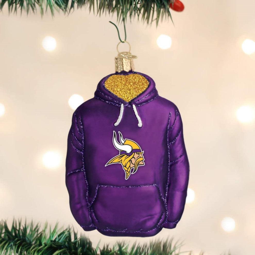 Old World Christmas Minnesota Vikings Hoodie Ornament For Christmas Tree