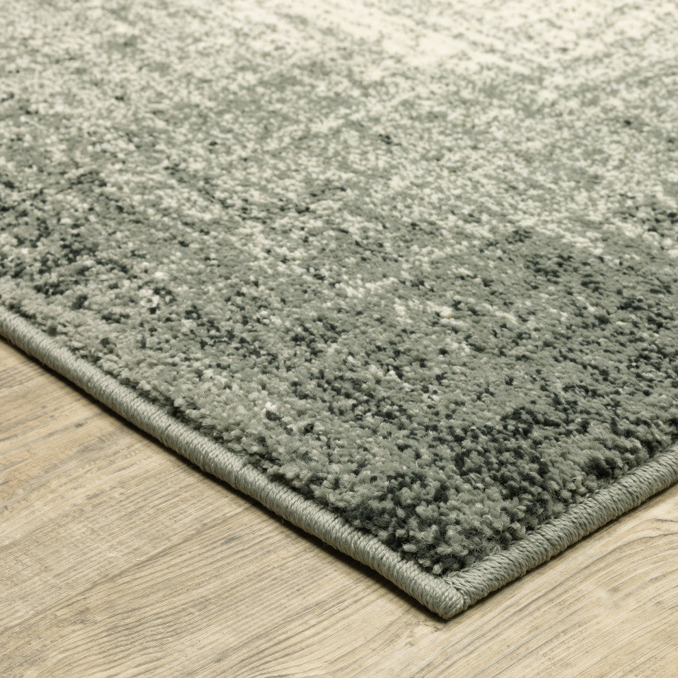 Sarasota Abstract Ombre Indoor Area Rug, Grey, 2' x 3'