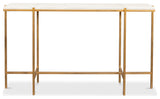 Shagreen Console Table Osprey White Leather