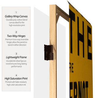 6' Tall Double Sided Absinthe Canvas Room Divider