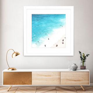 "A day at the beach" Matted and Framed, 36"  x 36"