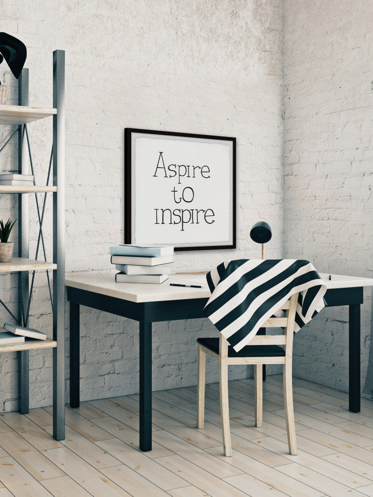"Aspire to Inspire III" Framed Painting Print, 12x12