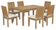 Marina 7 Piece Outdoor Patio Teak Outdoor Dining Set