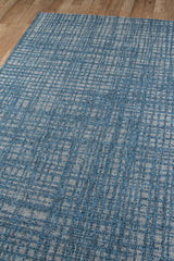 Como COM-6 Indoor Outdoor Rug, Blue, 2'x6' Runner