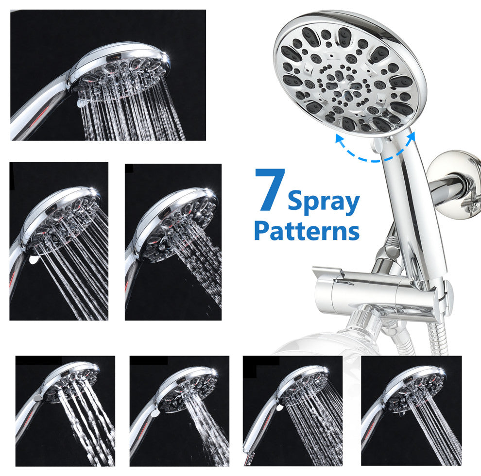 5 inch Wall-Mounted Round Completed Shower System with Handheld Shower and head