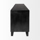 Alvin Medium Brown Solid Wood w/ Black Metal Frame Sideboard