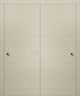 Sliding Closet Bypass Doors 64 x 80 & Hardware | Planum 0010 Milk Ash