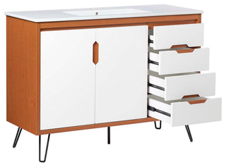 Energize 48" Bathroom Vanity, Cherry White White