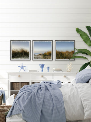 The Hidden Beach Triptych, 3-Piece Set, 24x24 Panels