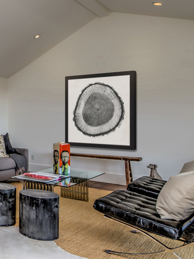 "Tree Ring II" Framed Painting Print, 18"x18"