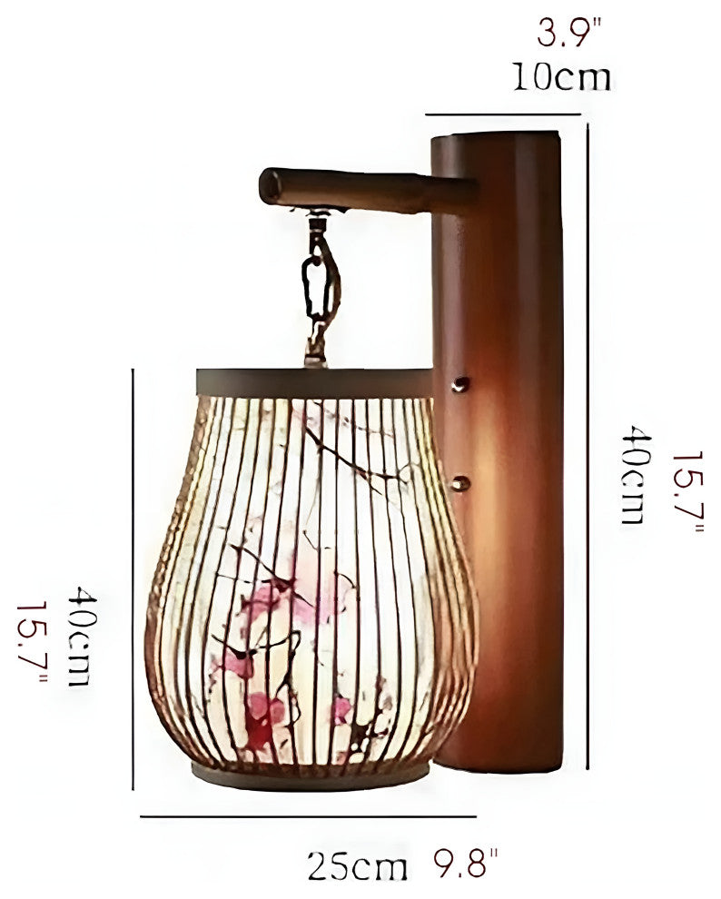 Jona | Luxury Japanese Bamboo Wall Lamp, E