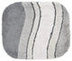 Anthracite Gray Unique Oval Non Slip Washable Bathroom Rug, Siesta, Medium