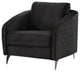 Sofia Velvet Modern Chic Accent Armchair, Black