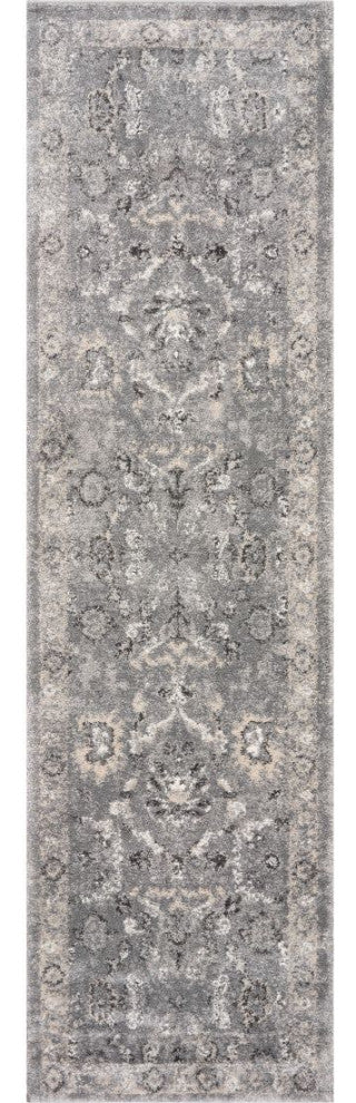 KAS Hue 4708 Gray Farrah Area Rug, 2'2"x7'6" Runner