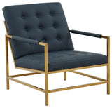 TOV Furniture Van Charcoal Vegan Leather Accent Chair