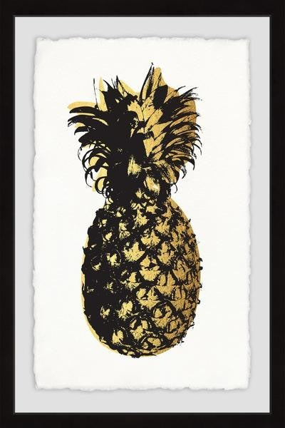 "Pineapple Golden" Framed Painting Print, 16"x24"