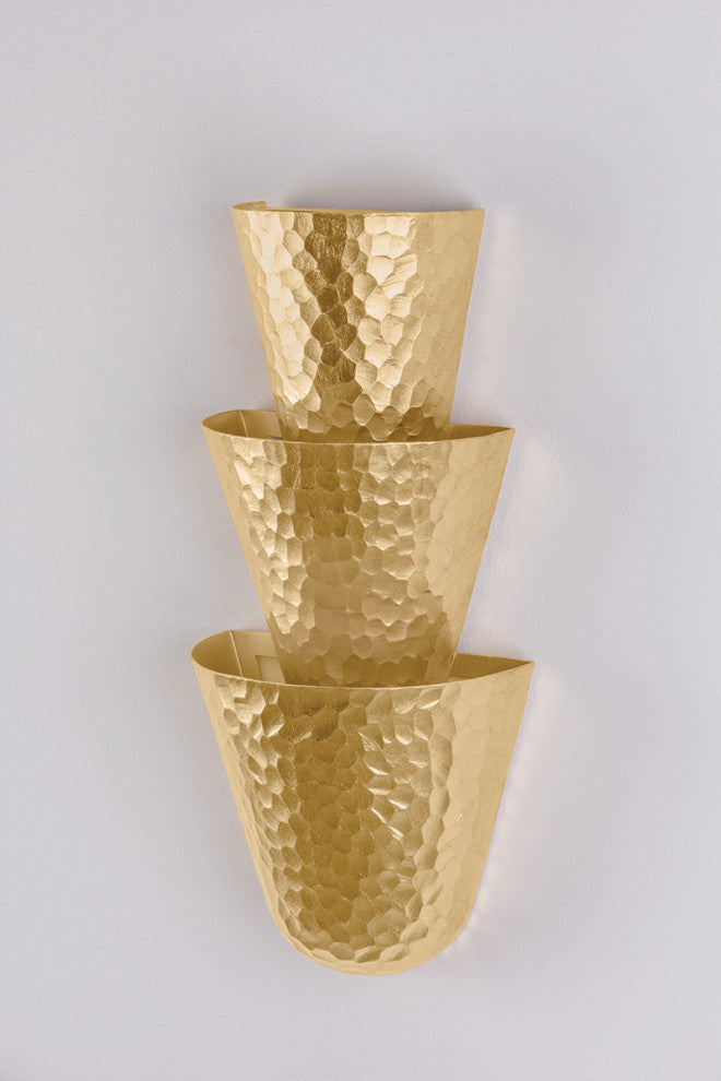 Corbett Lighting Bucharest Wall Sconce, Vintage Gold Leaf, 8.25"Dx18"H