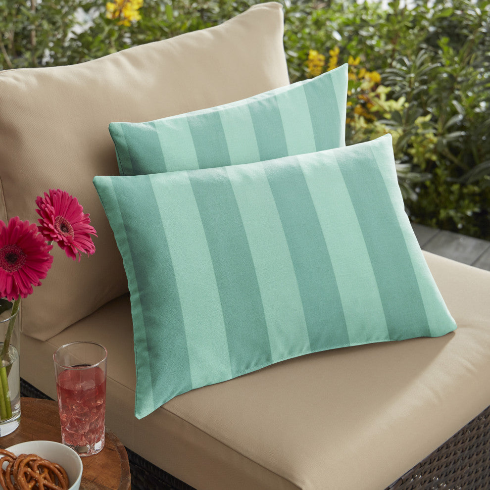 Sorra Home Preview Lagoon Knife Edge Pillow, Set of 2, 26"x16"x6"