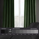 Heritage Plush Velvet Curtain Single Panel, Eden Green, 50"x120"