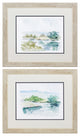 22" X 19" White Frame Spring Watercolor (Set Of 2)