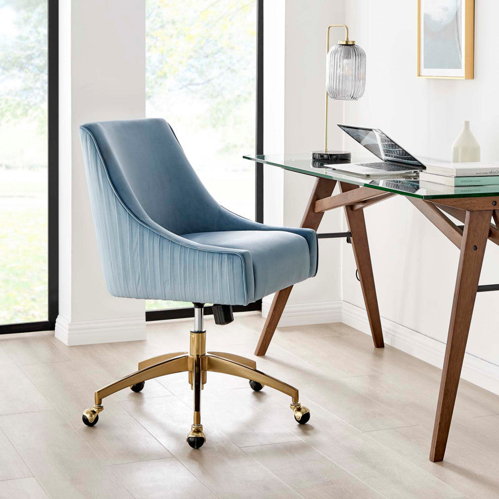 Side Dining Chair, Blue, Velvet, Modern, Kitchen Bistro Restaurant Hospitality
