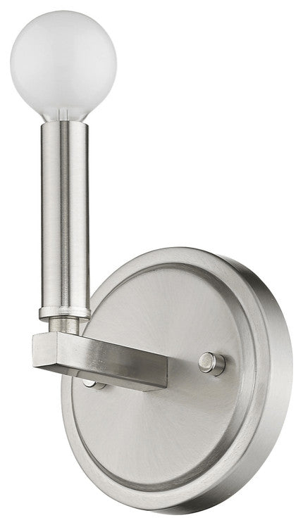 One Light Silver Wall Sconce
