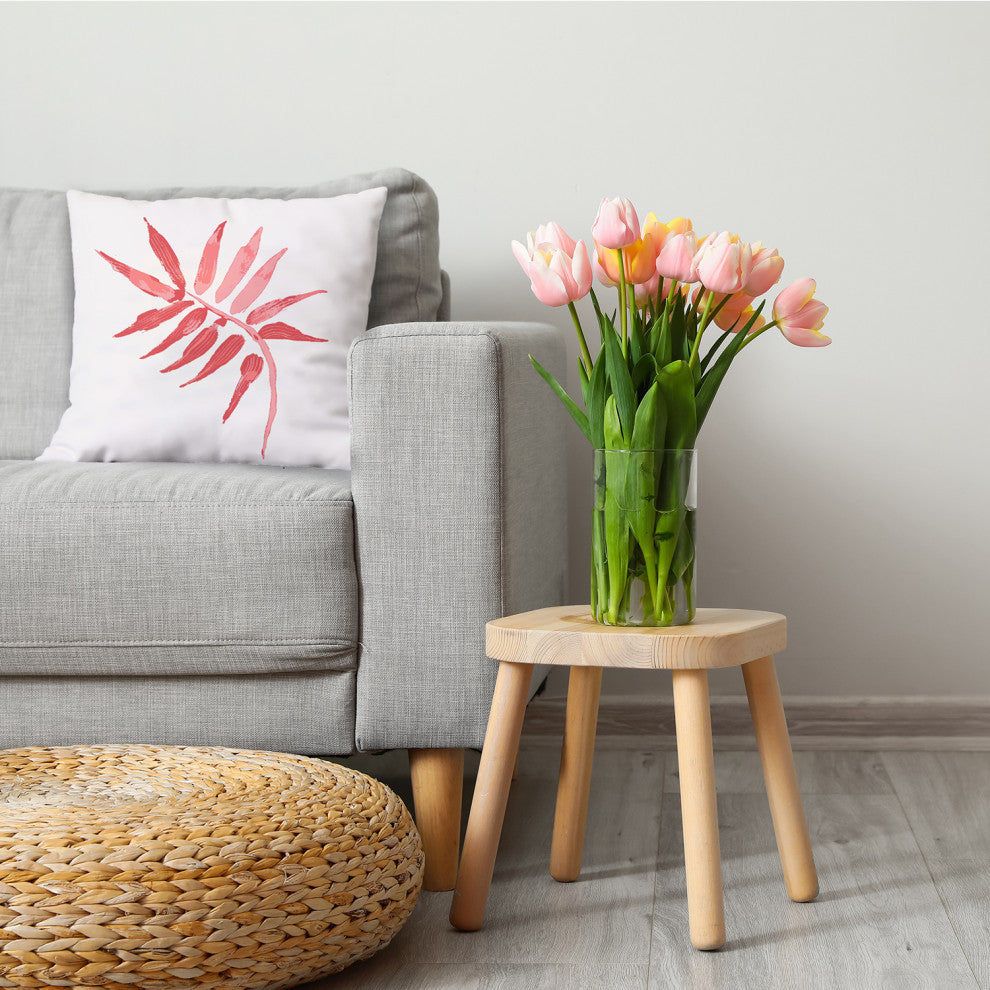 Frond Decorative Throw Pillow, Pink, 26"x26"