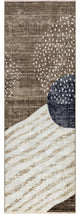 Manaslu Sunrise Fringed Area Rug, Light Brown 2'8"x8'