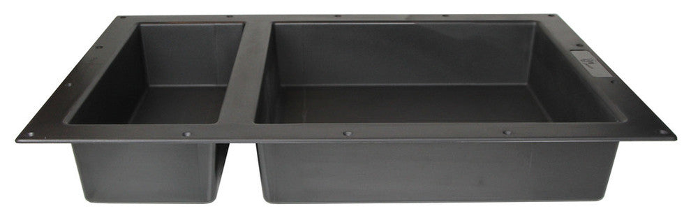 Rectangular Shower Niche Waterproof Double Shelve Bathroom Organizer, 25"x17"