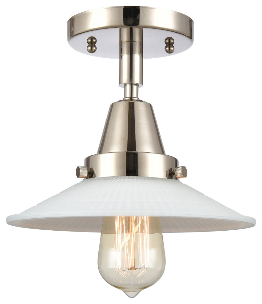 INNOVATIONS LIGHTING 447-1C-PN-G1-LED Halophane Flush Mount