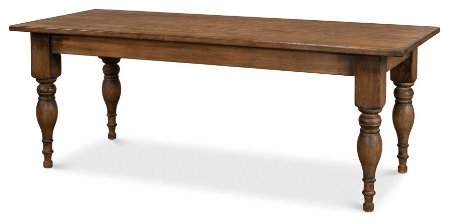 Gabby Dining Table Brown Seats 6