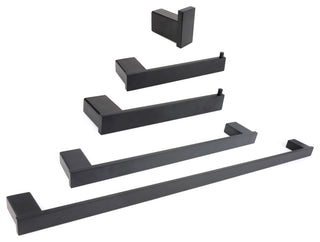 Dyconn Faucet Florence Series Black Bathroom Accessory Set (5pc Set)
