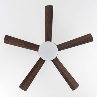 52-inch Modern Wood Black LED Ceiling Fan with Remote