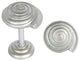 Snail Drapery Holdback Medallion, Pewter
