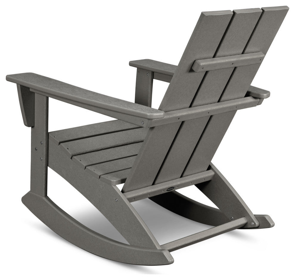 POLYWOOD Modern Adirondack Rocking Chair, Sunset Red