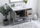 Tobias 42" Single Bathroom Vanity, Gray With Backsplash