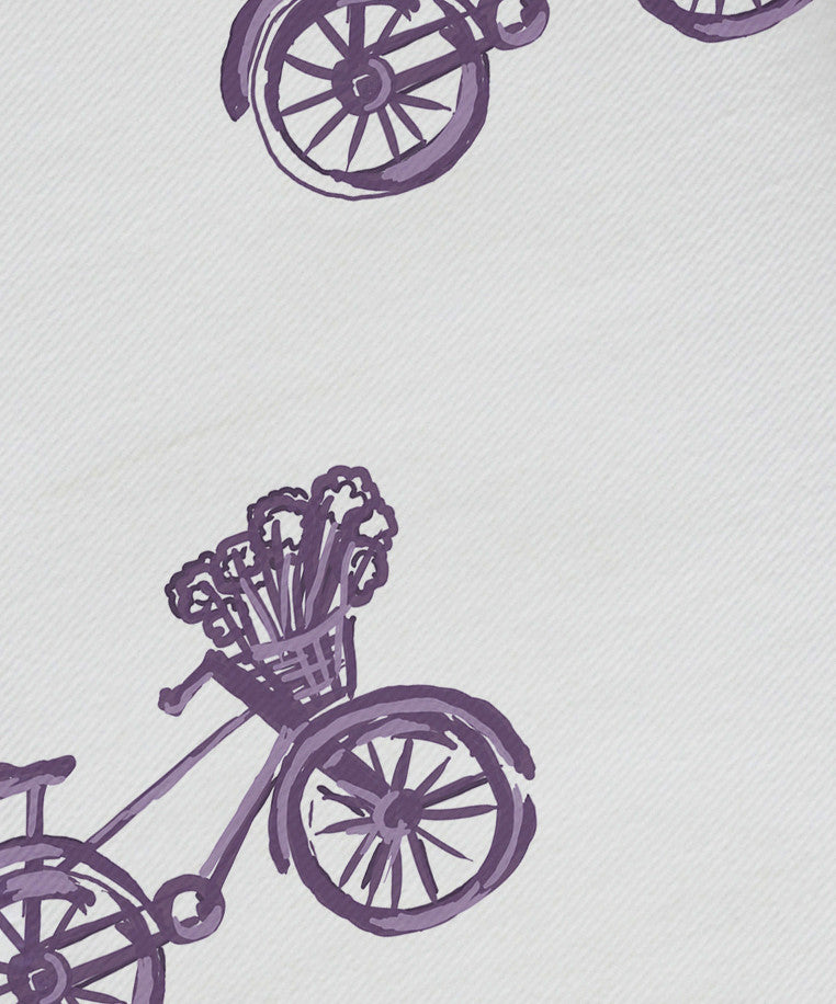 Bicycles! Geometric Print Napkin, Hyacinth, Set of 4